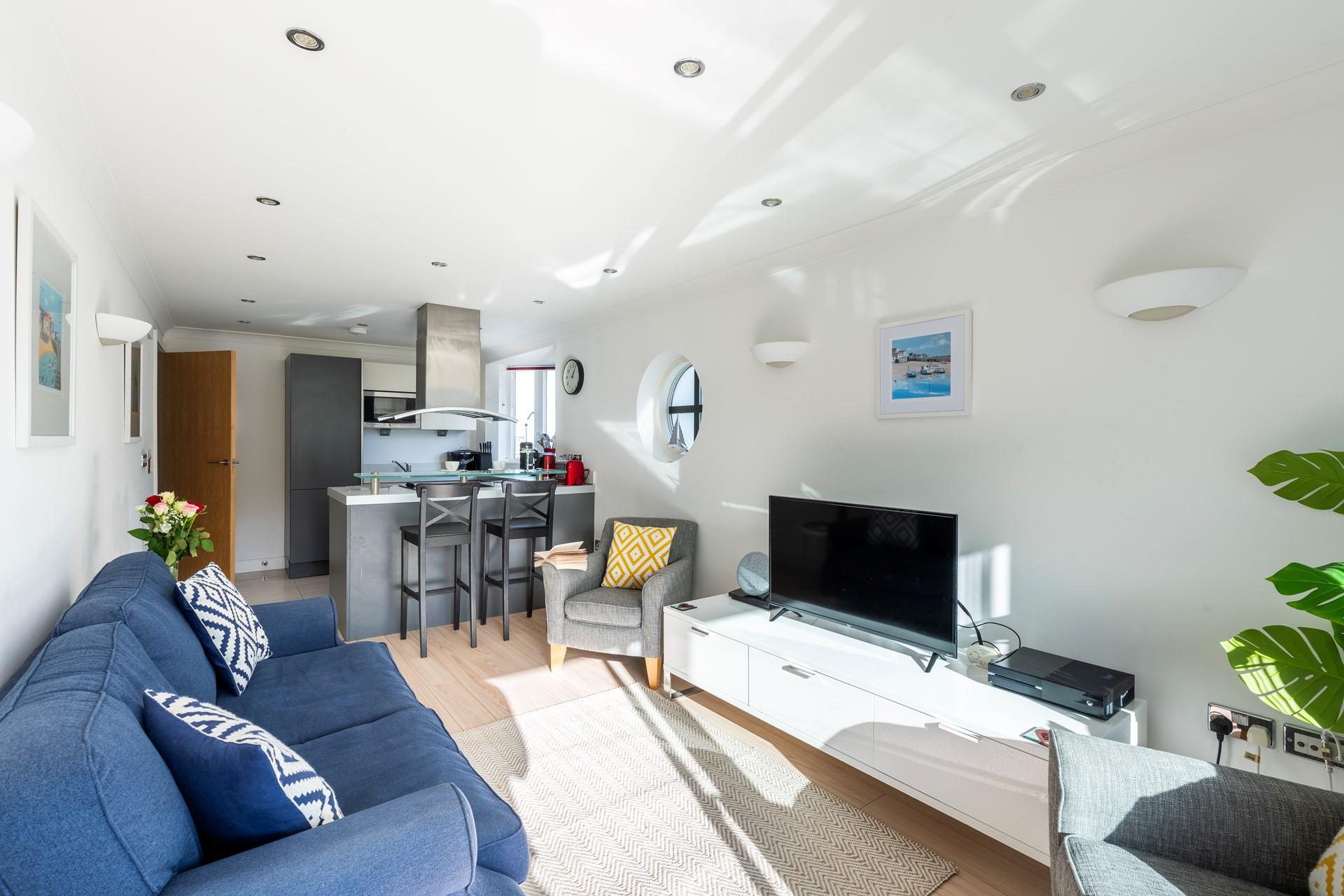 Relax and unwind in the evening with a good film on the TV.