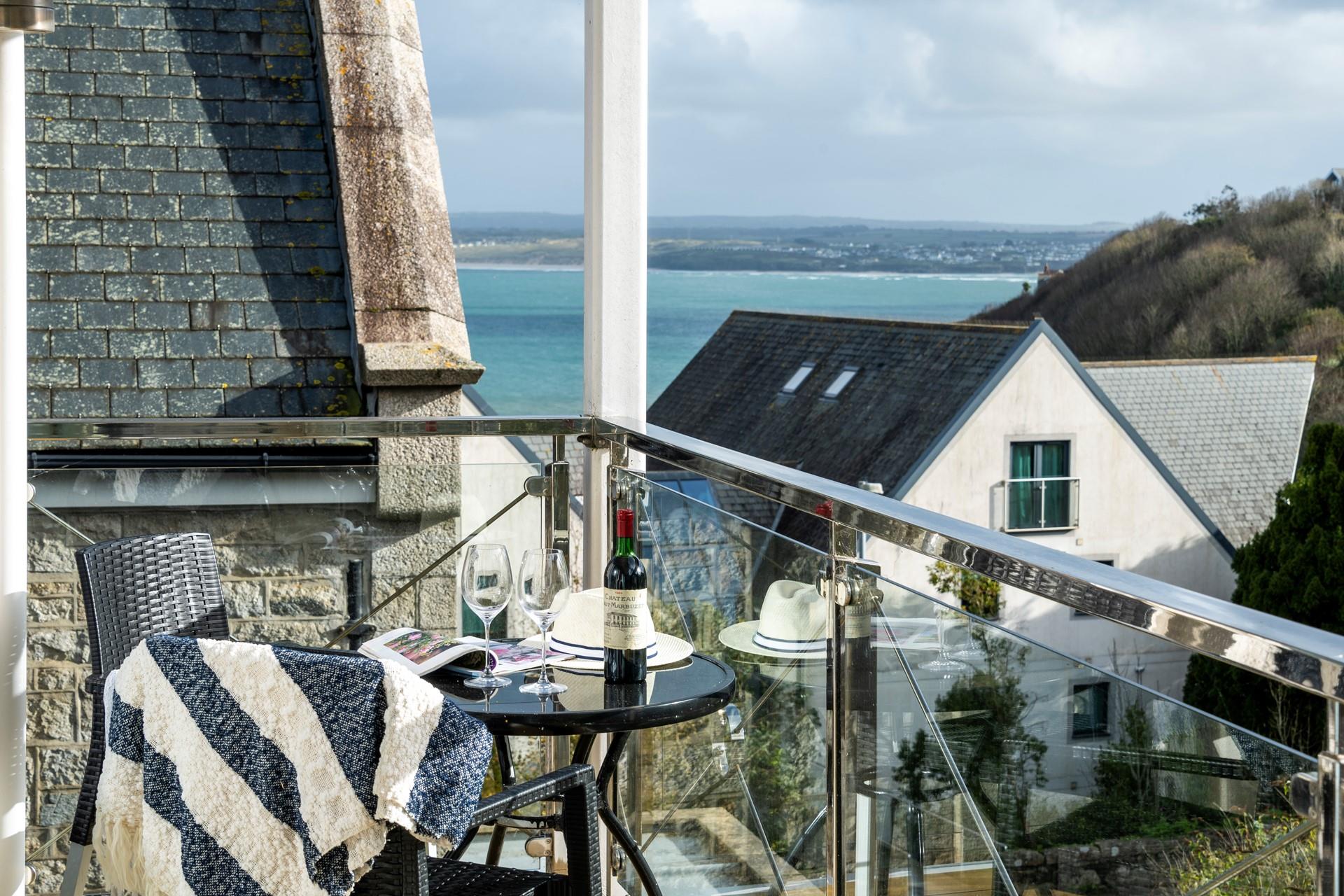 You can spend evenings watching the sun come down on your balcony.