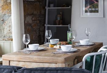Chat the night away over a bottle of wine and nibbles.