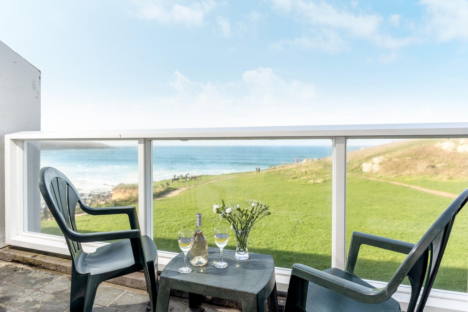 On long, lazy summer evenings indulge in your favourite tipple on your patio and take in the stunning sea views.