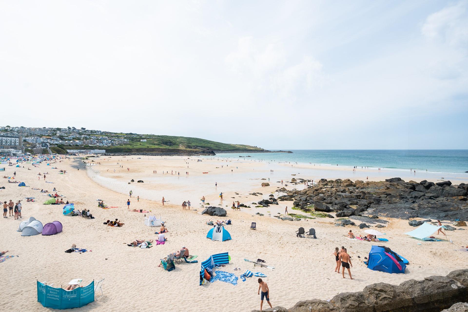 The soft white sands of Porthmeor beach are right on your doorstep.