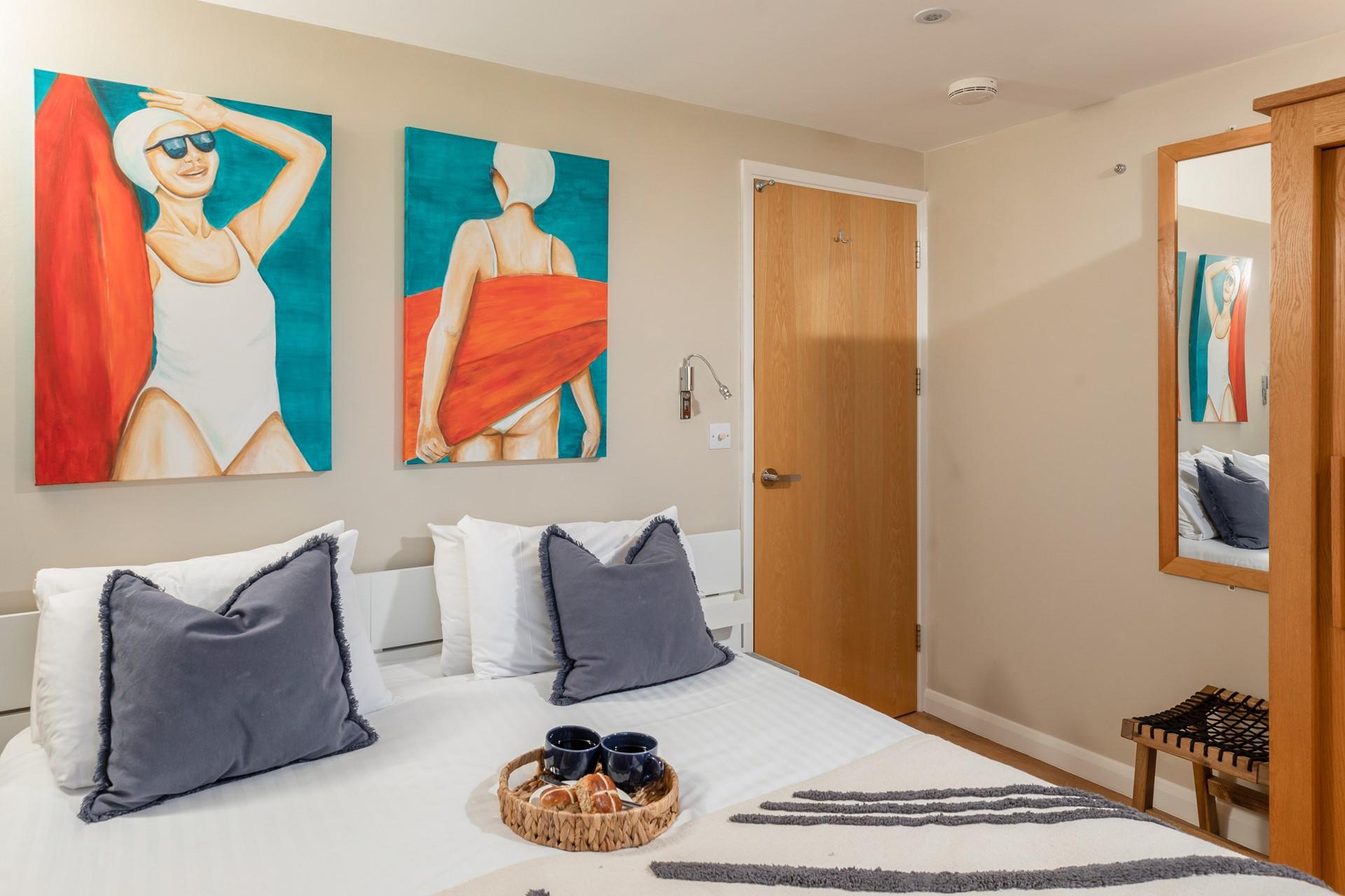 Enjoy breakfast in bed to start the day.