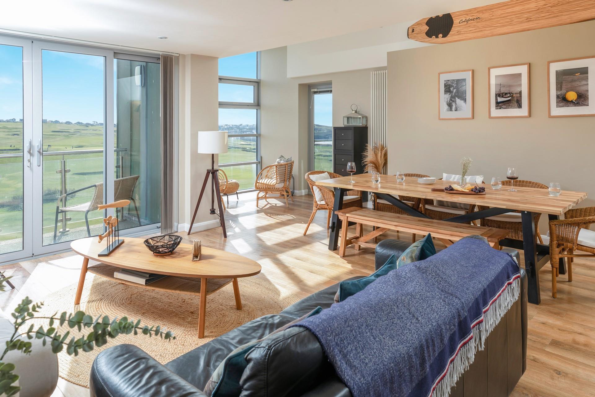 Let in the fresh sea air with the balcony doors open on a summer's day.