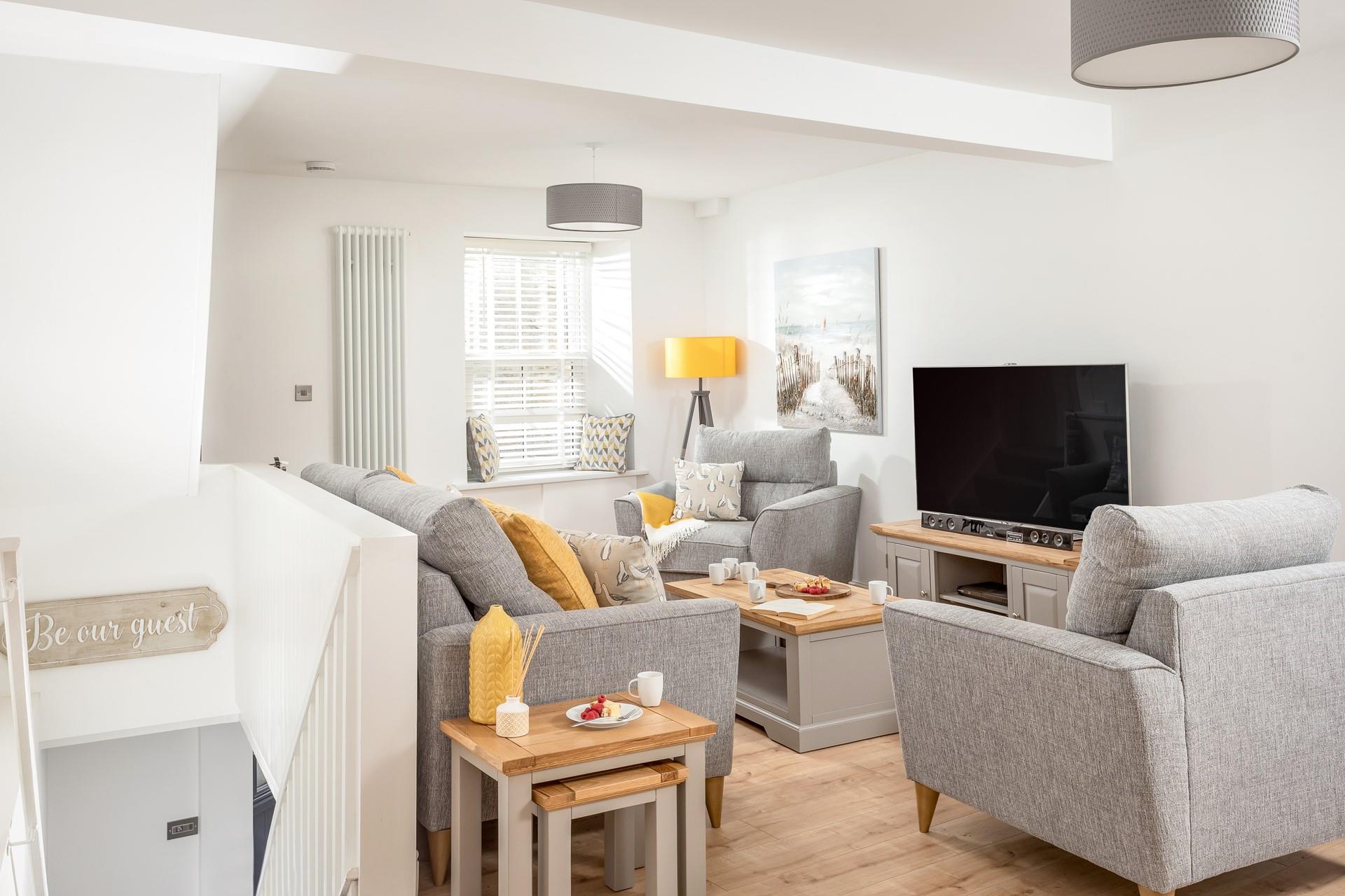 The cosy sitting offers a sanctuary of relaxation in the evenings.