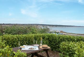 Enjoy a glass of something chilled whilst gazing out to sea.