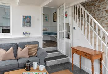 The cottage is dotted with decor that reflects the harbourside location.