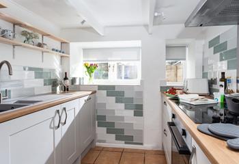 Rustle up some delicious dinners in this stylish galley kitchen. 