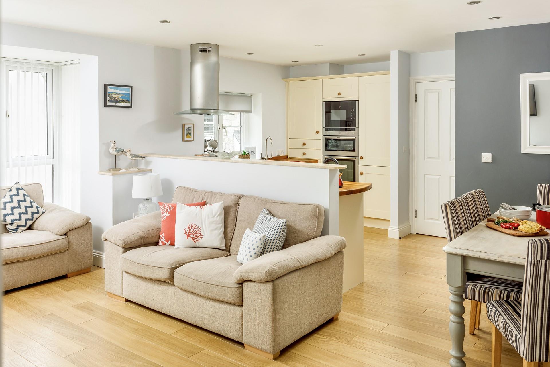 The open plan space means you can spend quality time together as a family.