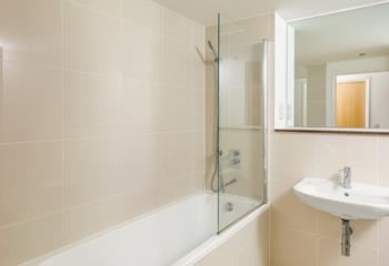 Enjoy a long relaxing soak or just a speedy shower in the family bathroom. 