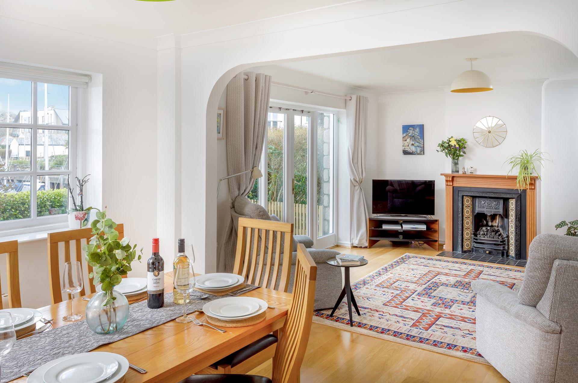 There is plenty of room for all of the family to relax and dine together.