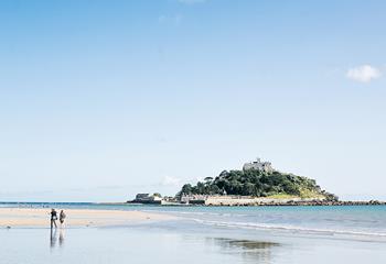 Take a short stroll to the beach and take in the views of St Michael's Mount.