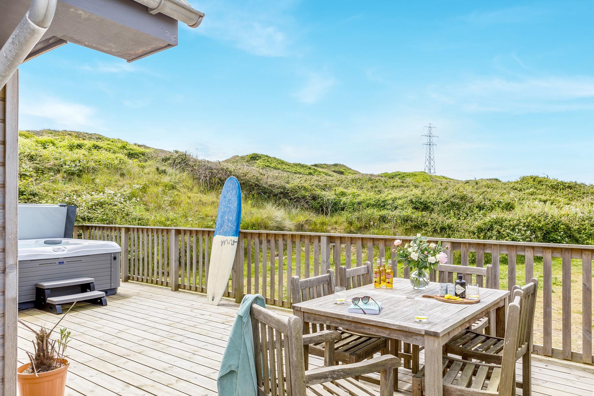 Take a dip in the hot tub and then wander out for a refreshing G&T.