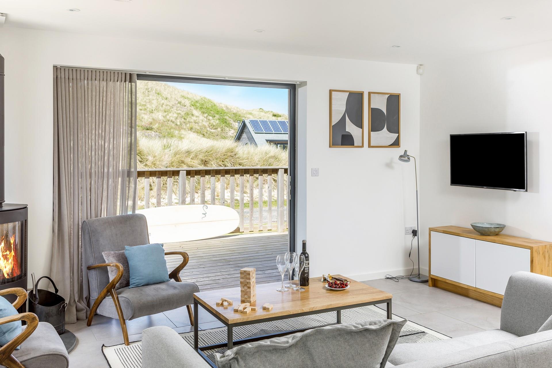 Open the bi-fold doors and let the fresh summer breeze run through the lodge.