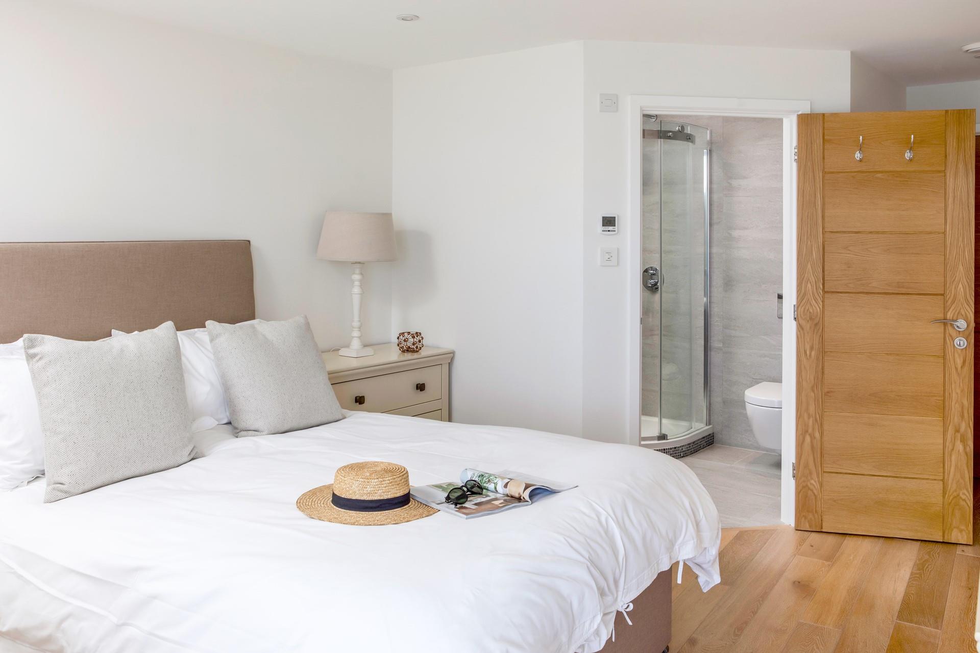 Curl up in the comfort of the deluxe king size bed.