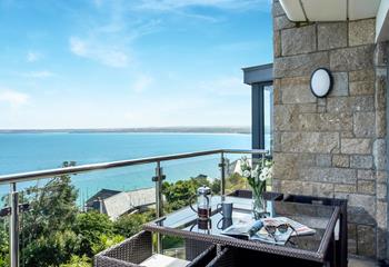 Far-reaching views showcase Hayle's three mile beach.