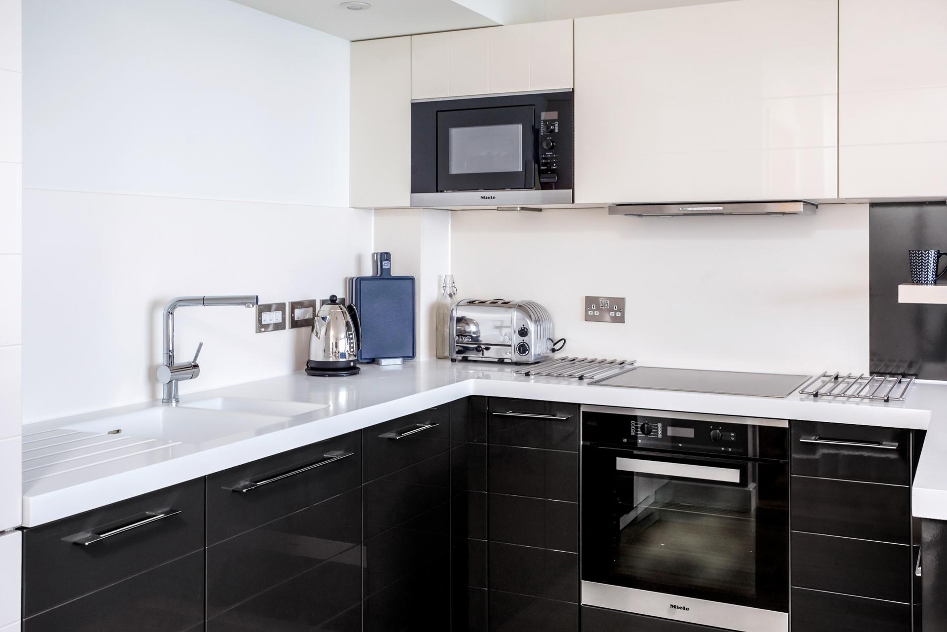 The modern kitchen will make holiday tea times a breeze!