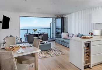 Take in the sea views wherever you are in the living area.