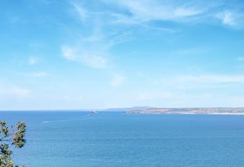 Breathtaking views stretch across to Godrevy Lighthouse.