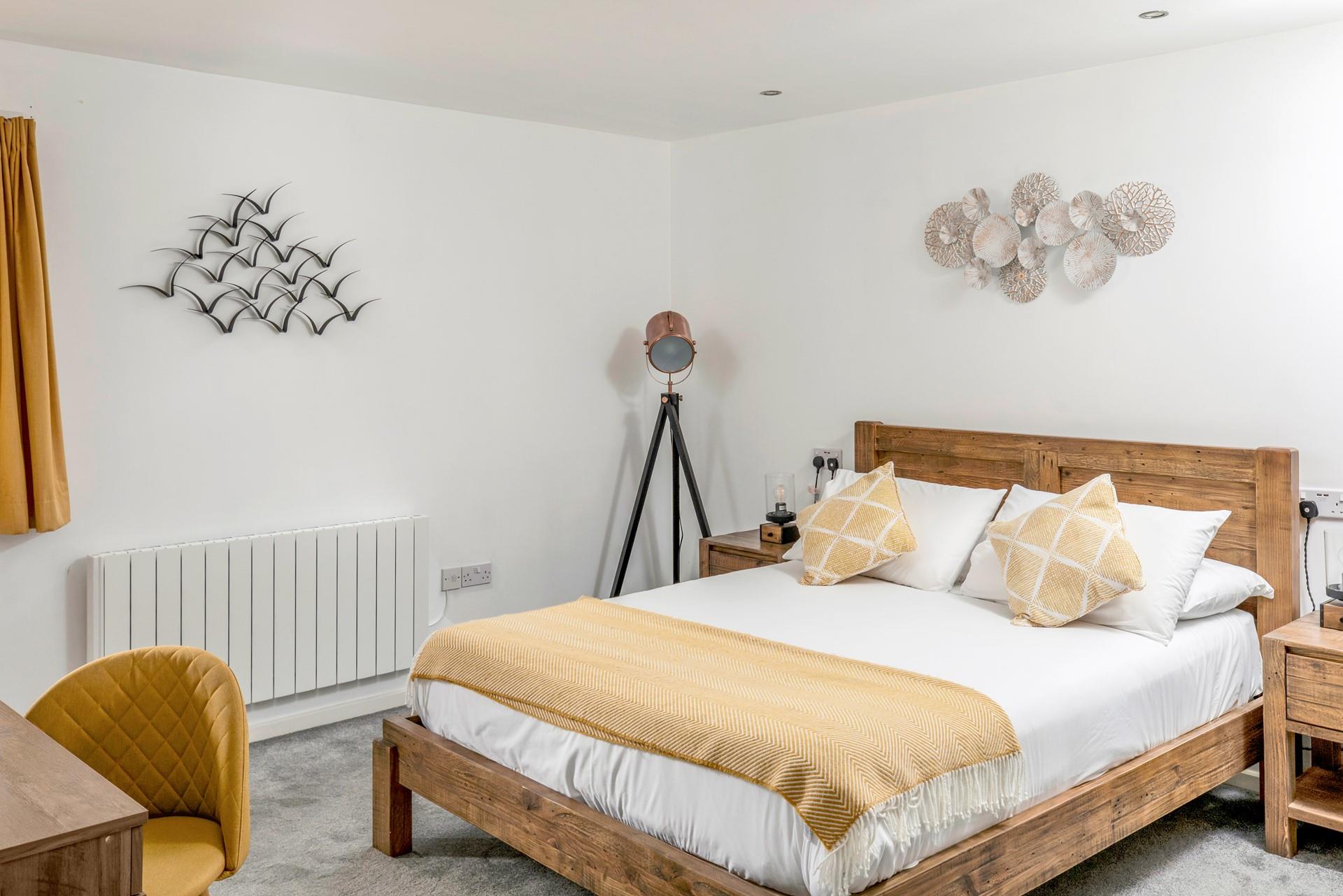 A super comfortable king size bed will ensure a great night's rest.