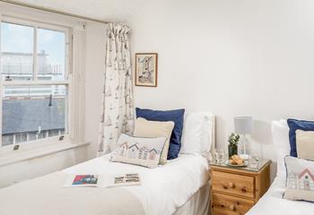 The twin beds are perfect for the kids, making this a great Cornish bolthole for a family breakaway.