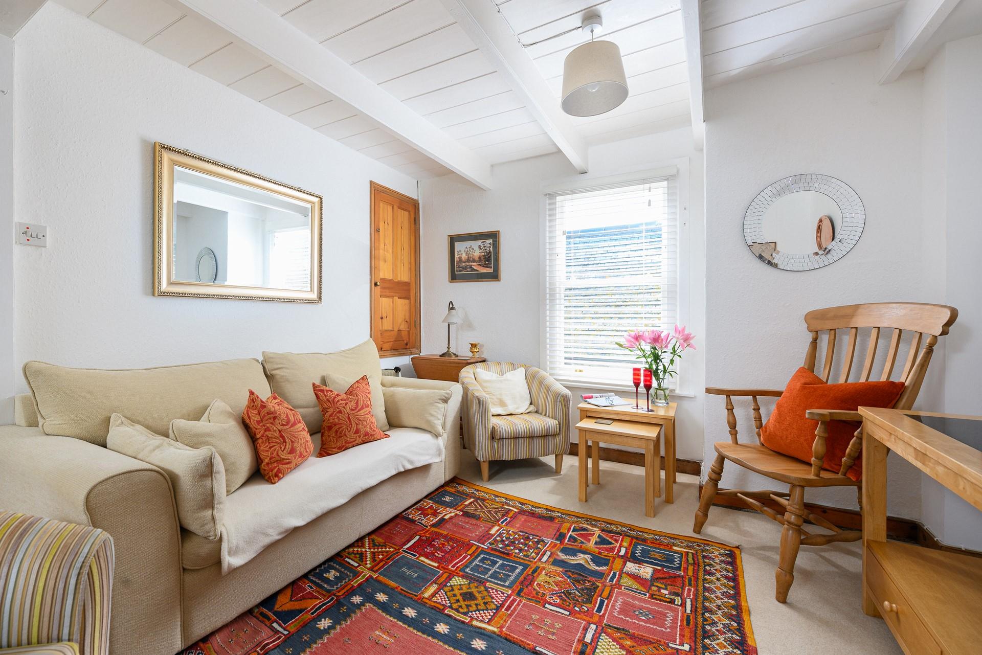 Sit in the window seat and gaze out at the quirky rooftops of St Ives.