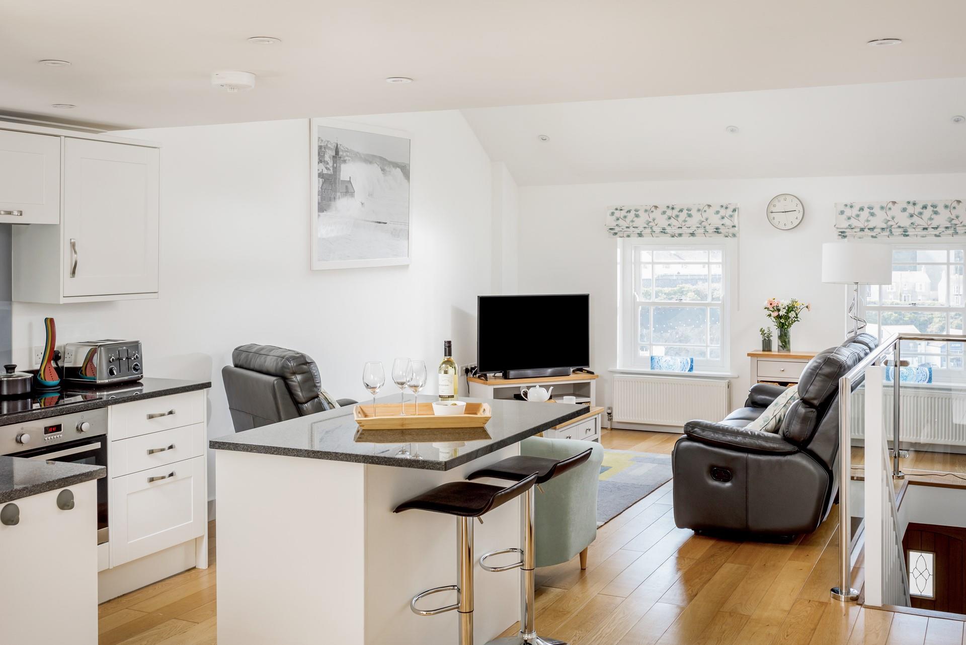 The open plan living area means you can socialise and spend time together as a family.
