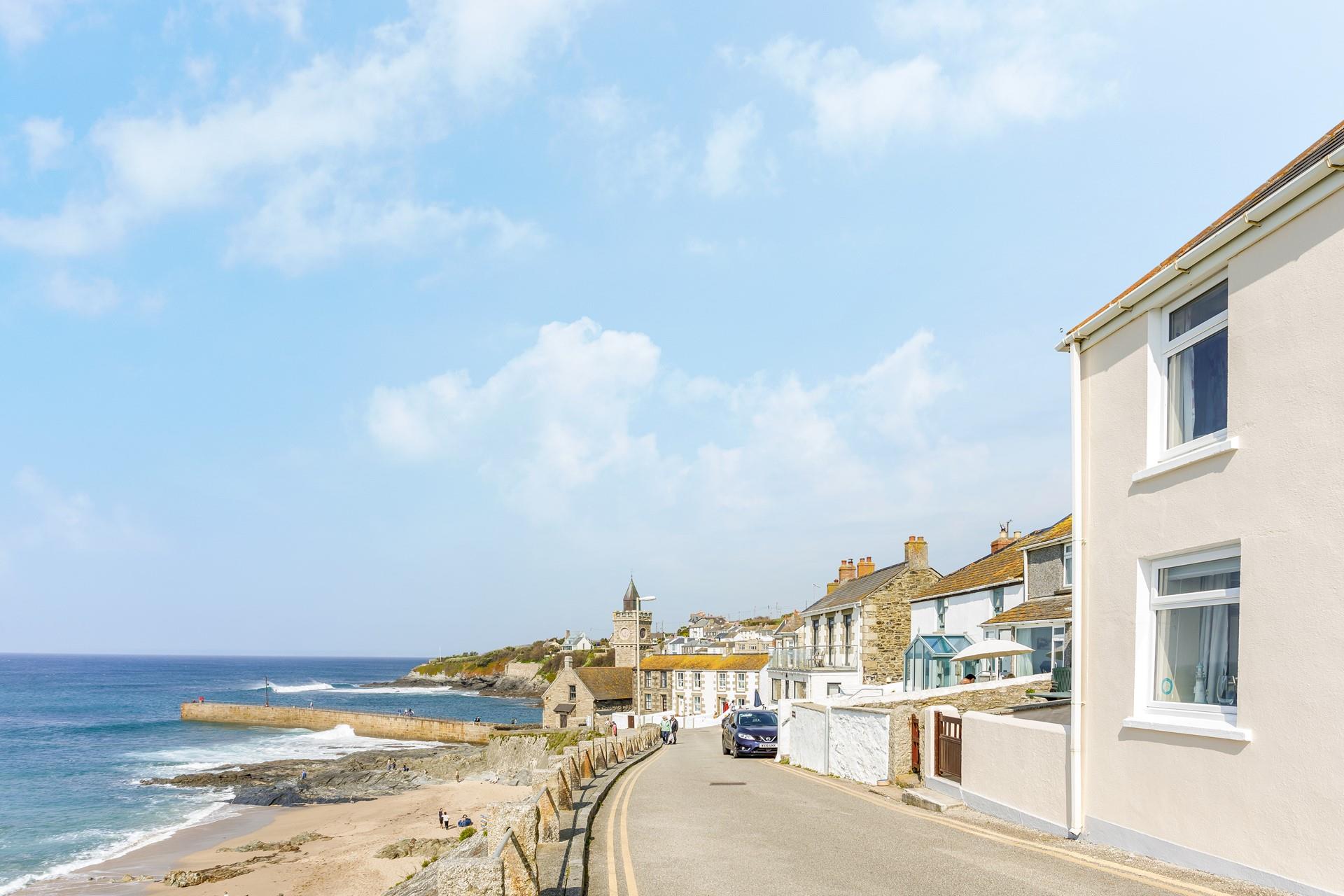 Access to the beach is just yards from the front door.