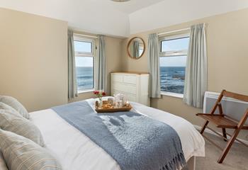 Wake up and enjoy sea views from Bedroom 1.