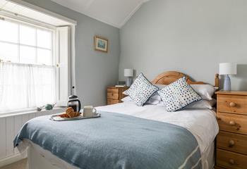 Drift off for a dreamy night's sleep in the cosy double bed.