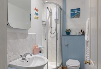 Wash off your sandy toes in the shower after a day on Porthleven beach.