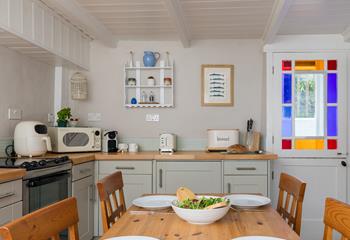 Sit around the table and spend quality time together over tasty food.