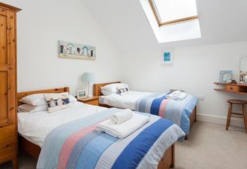 The twin beds are perfect for children to adults to tuck into each evening.