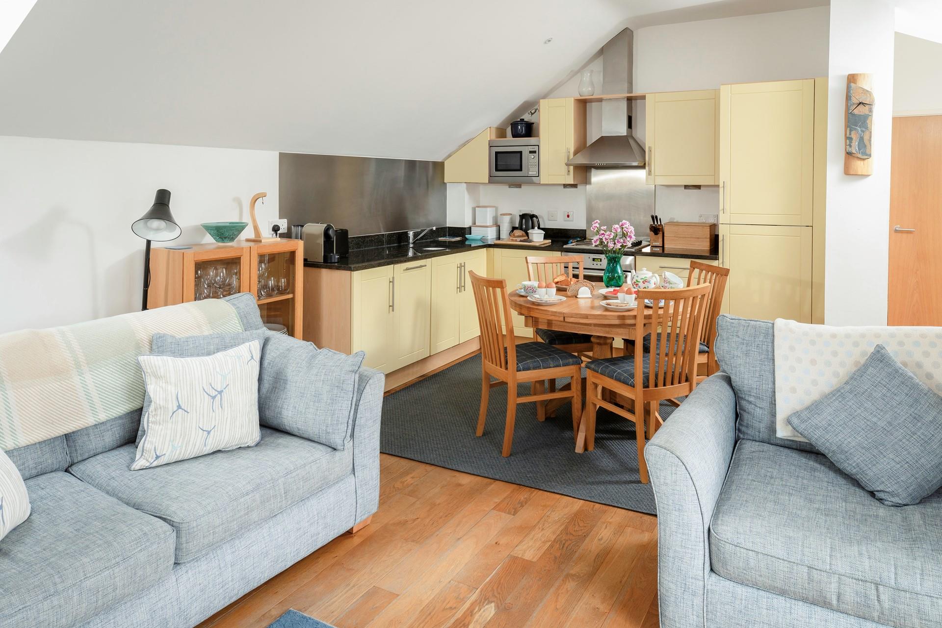 Tuck into warm freshly baked pastries for breakfast bought at a local bakery.