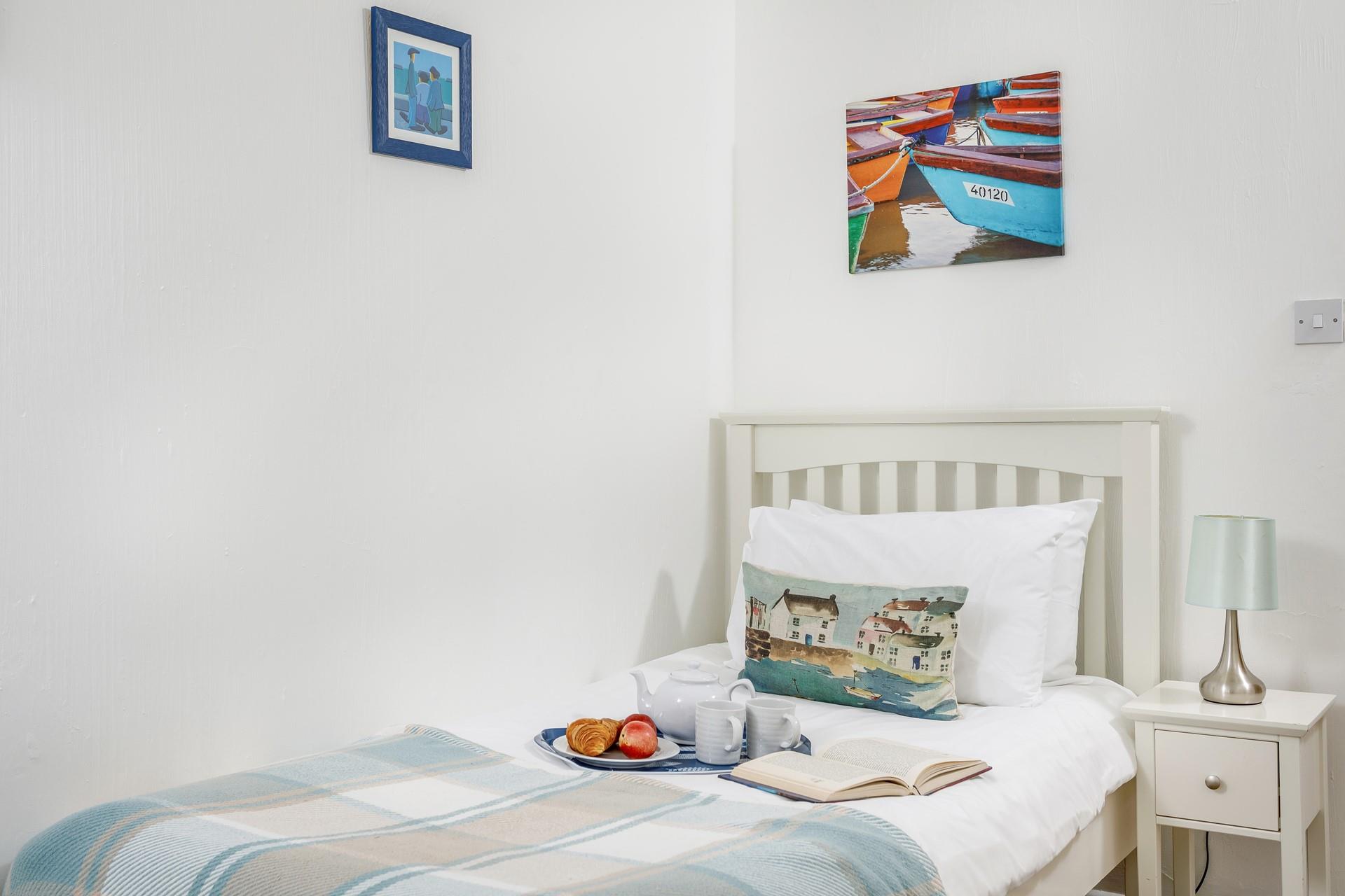 Cottage-style interiors make this a cosy base to call home.