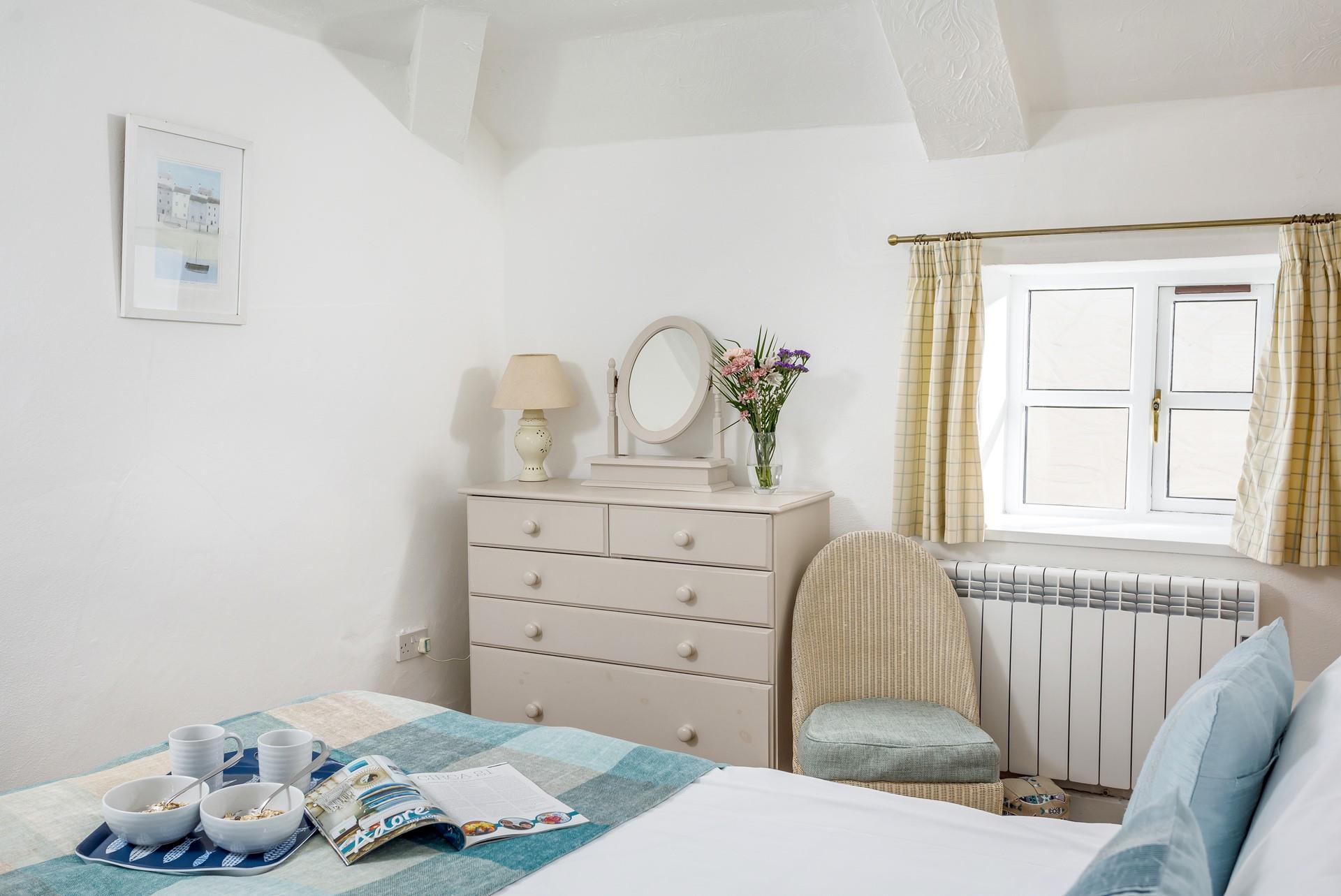 Get ready for the day in the bedroom and head out to explore all west Cornwall has to offer.