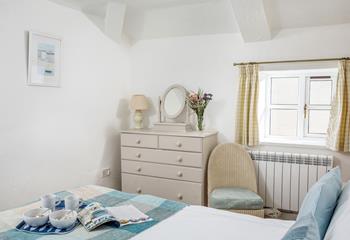 Get ready for the day in the bedroom and head out to explore all west Cornwall has to offer.