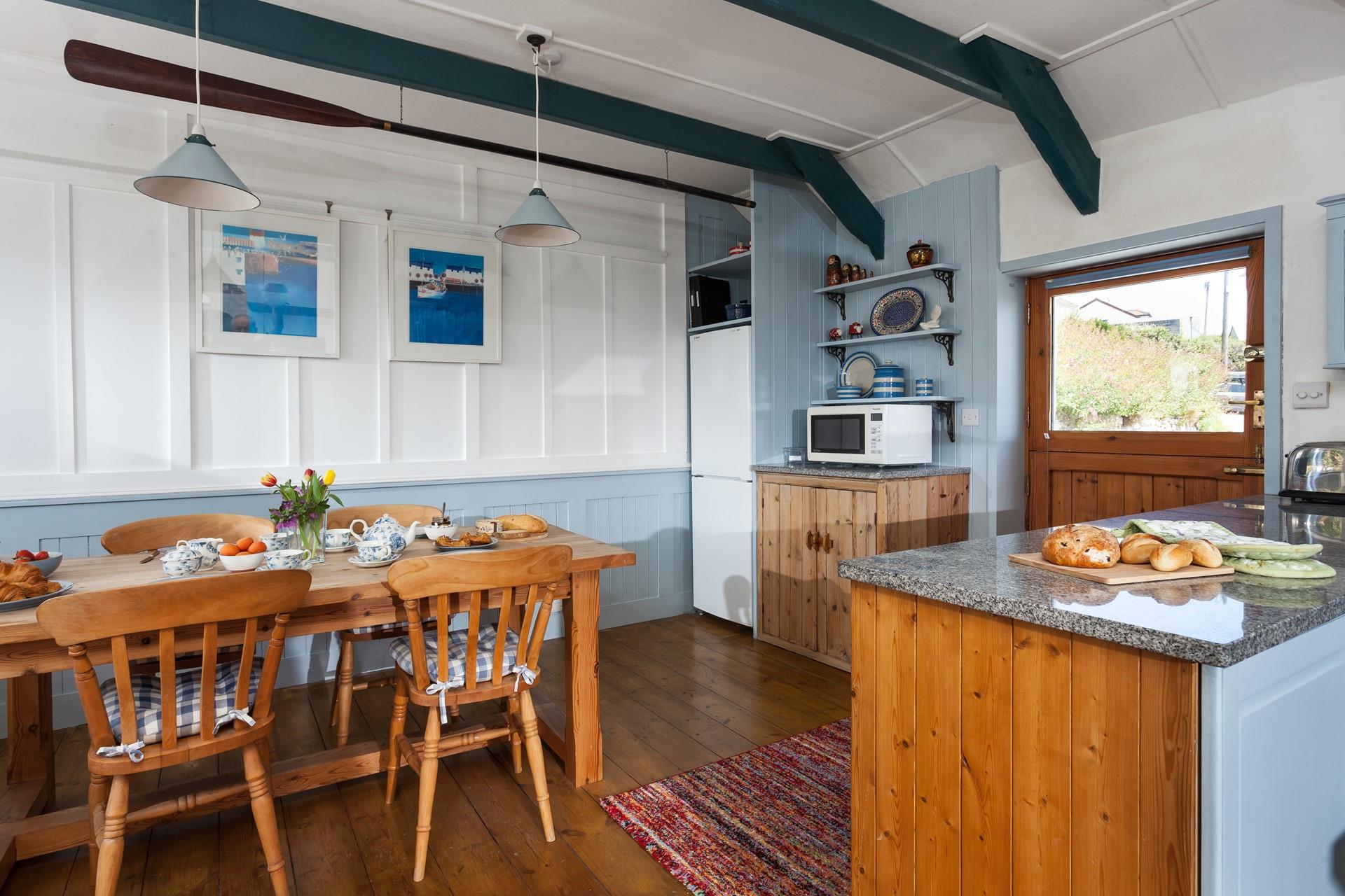 Sit around the table and spend quality time together at meal times.