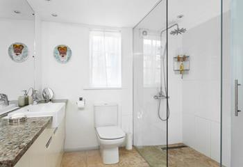 The en suite provides an invigorating shower to start the day.