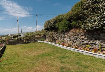 The lawn is ideal for little ones to play!