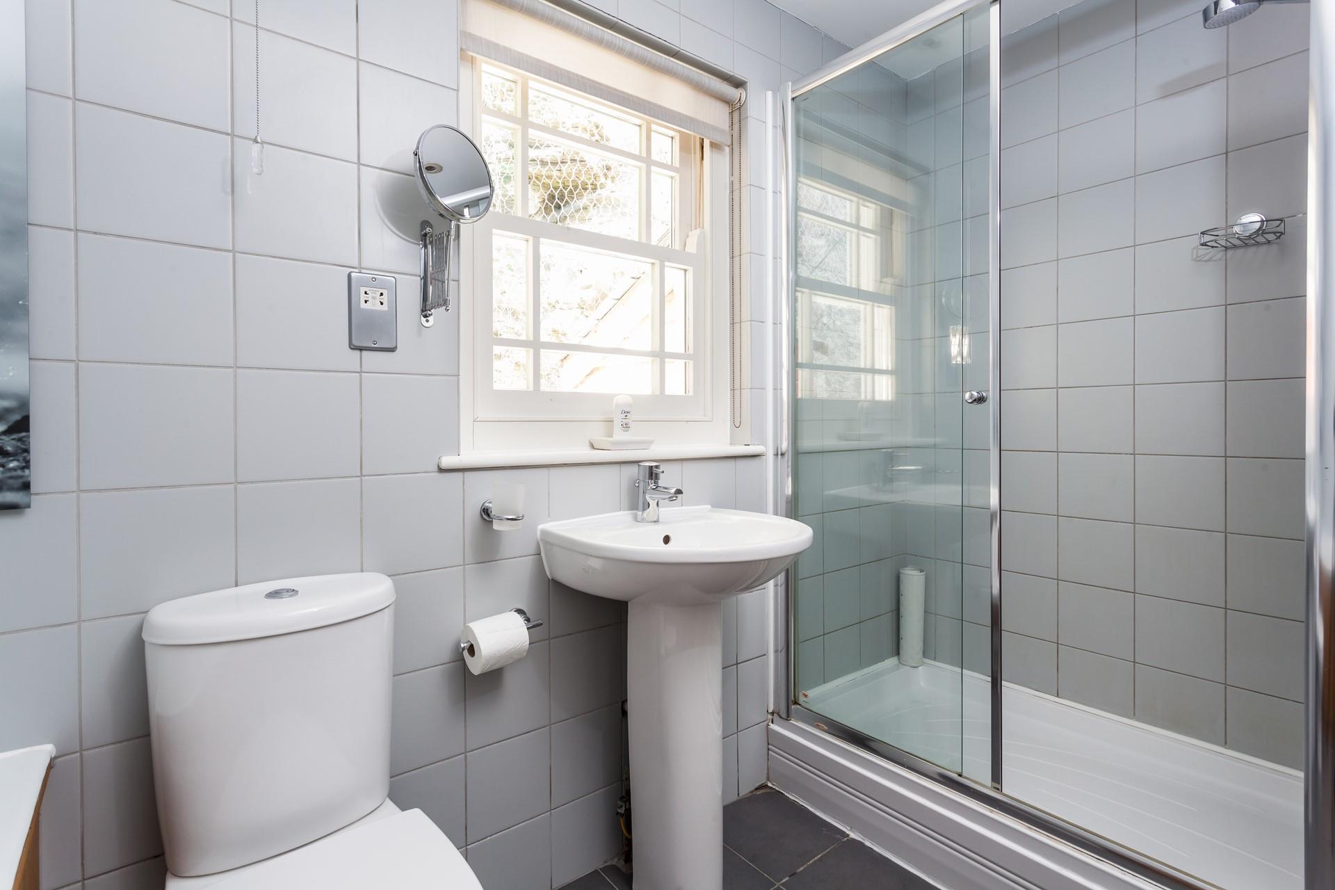 The bathroom is the perfect space to get ready to head out for the evening.