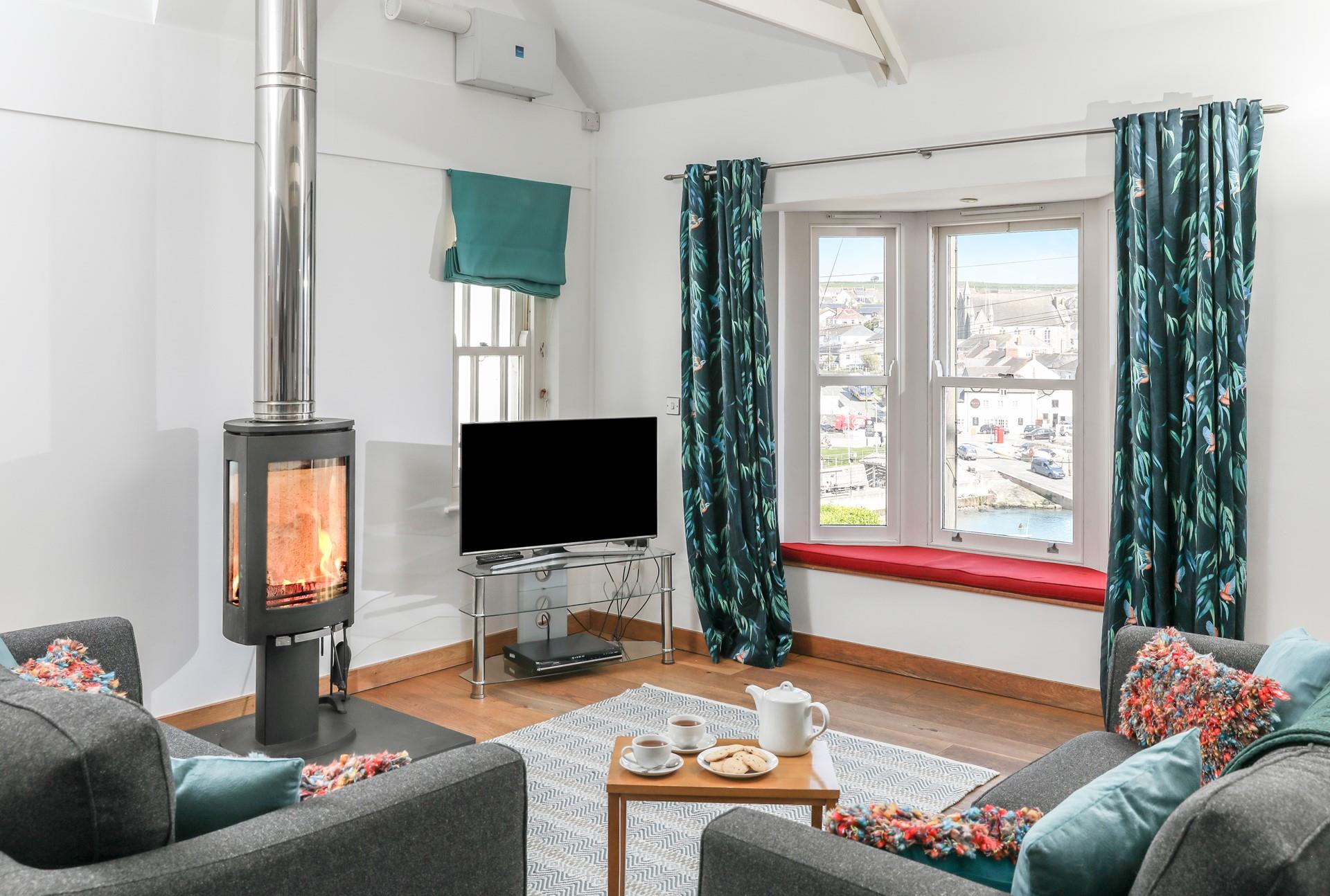 Snuggle up in front of the woodburner, the ultimate cosy evening!