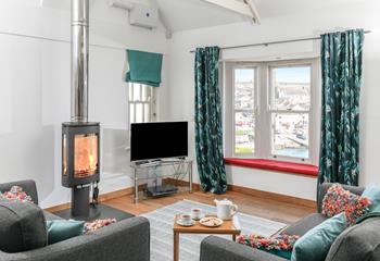Snuggle up in front of the woodburner, the ultimate cosy evening!