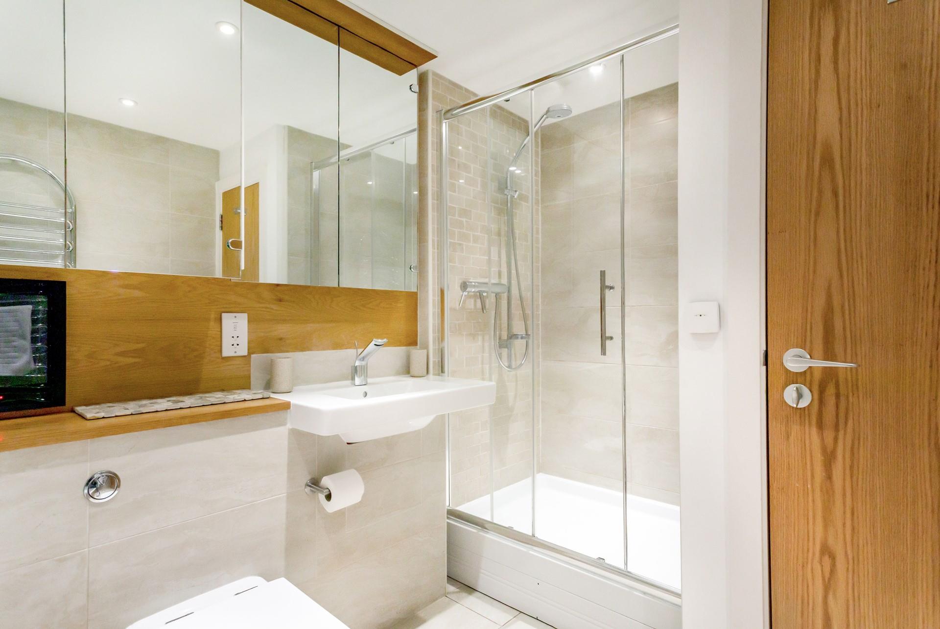 Step out of the shower to warm fluffy towels in the morning.