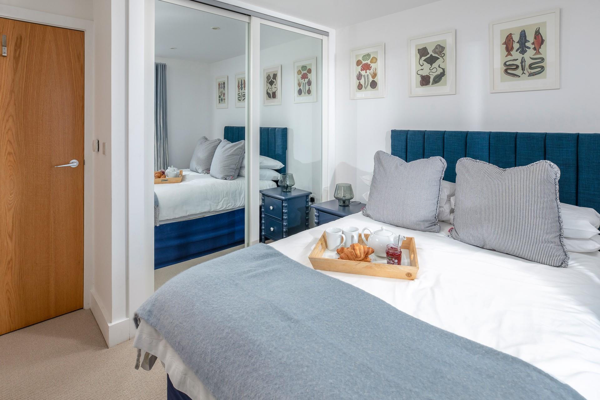 Wake up and wander out to the patio to check the weather and make some plans for the day.