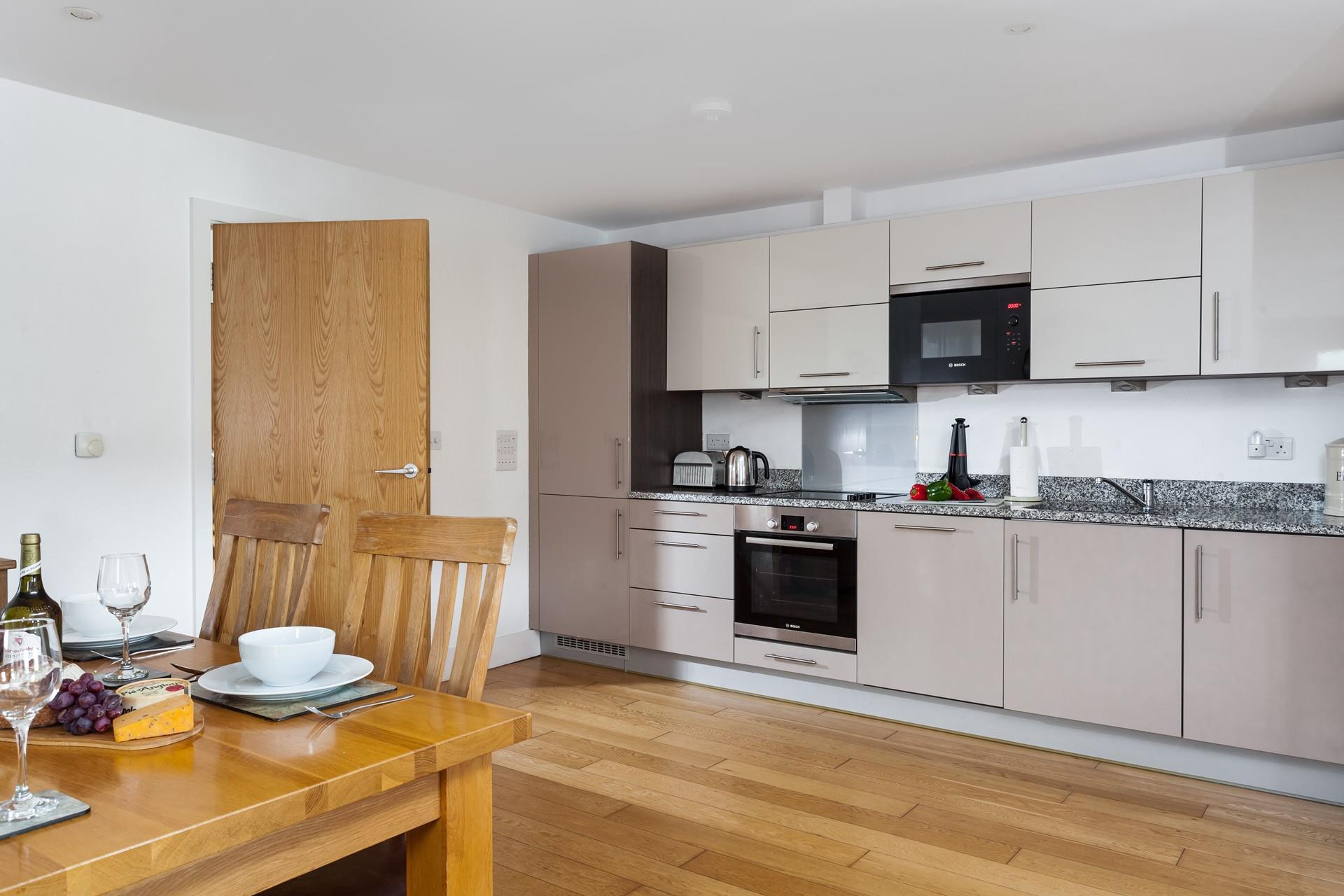 The kitchen is well-equipped for cooking up a storm.