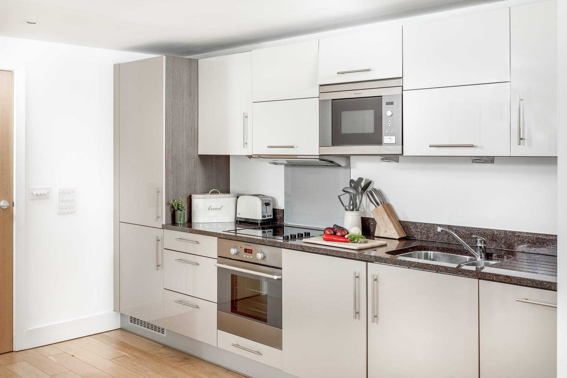 The kitchen is modern and sleek and the ideal space for the chef of the group to cook up a storm.