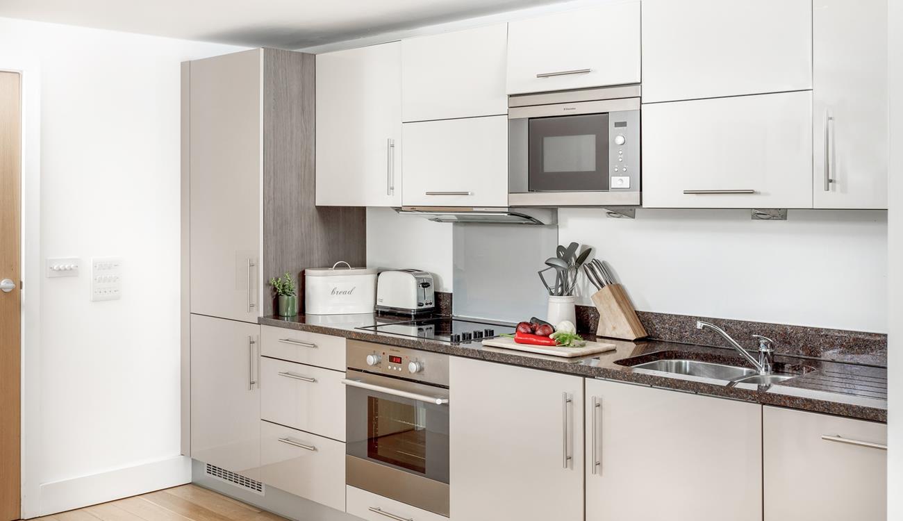 The kitchen is modern and sleek and the ideal space for the chef of the group to cook up a storm.