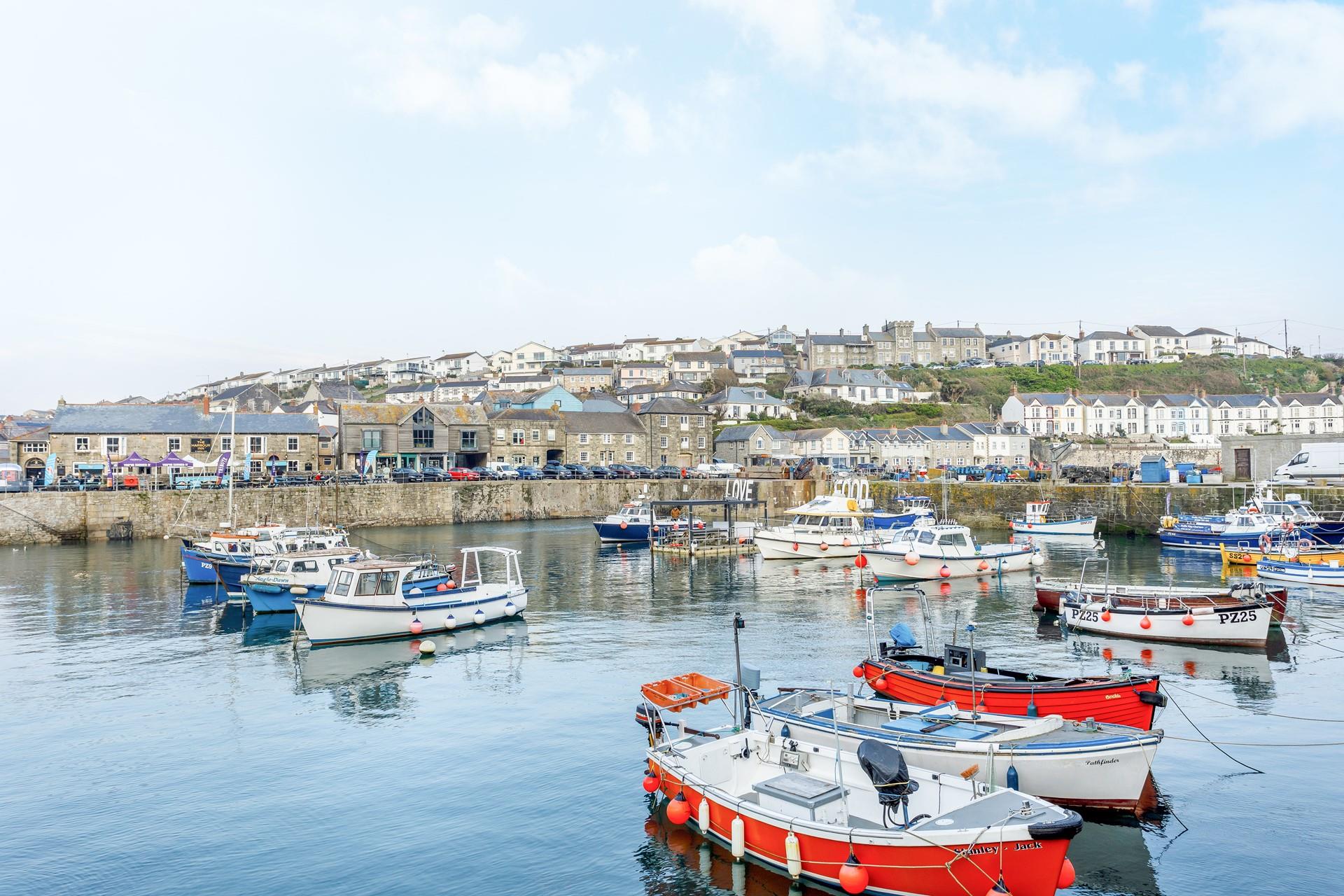 Watch the sun come down over the harbour from your window or take an evening stroll.