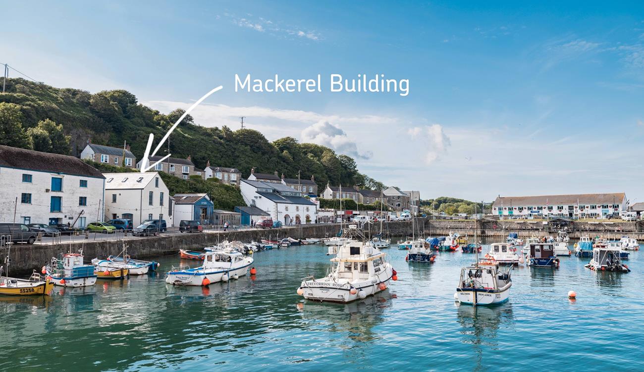 Mackerel Building is located right on Porthleven's harbourfront!