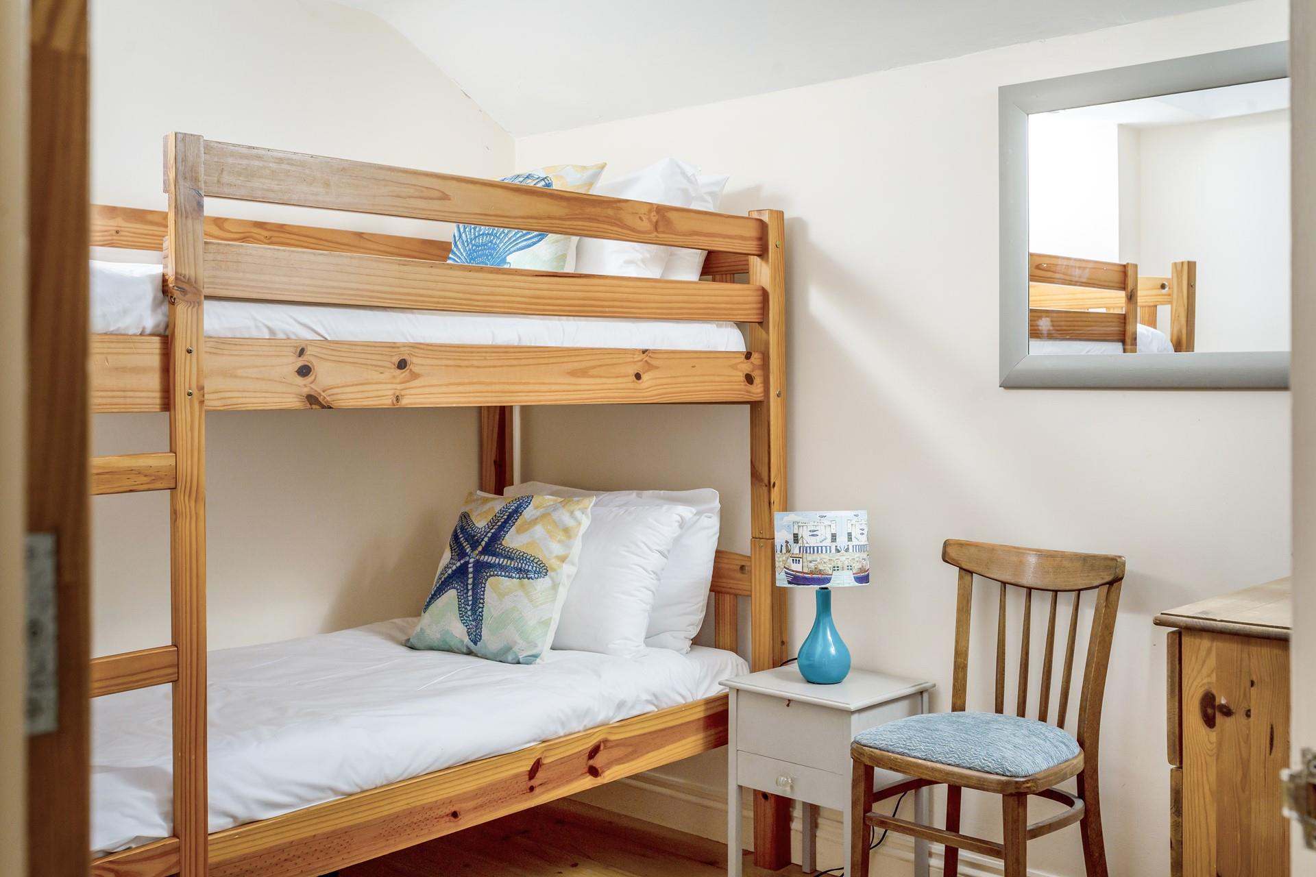 Bedroom 3 has bunk beds perfect for the kids.